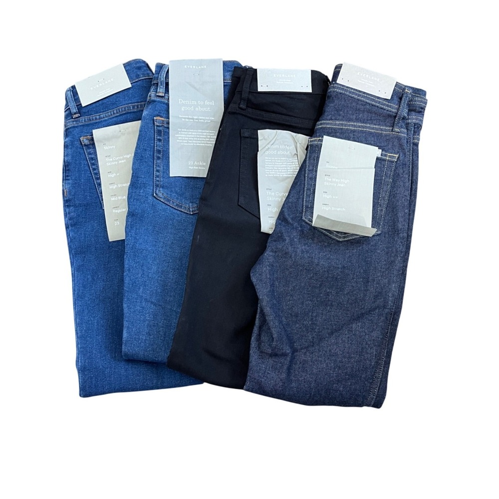 Everlane Bundle of 4 pairs Size 000 High Rise Skinny Jeans NEW